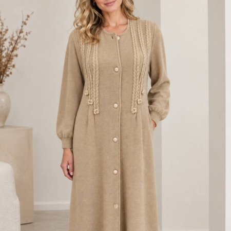 Bata-elegante-jaycris-punto-larga-camel-