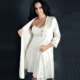 Bata y camisón con encaje novia MARIGAL