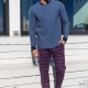 Pijama hombre BARANDI punto milano-Indigo