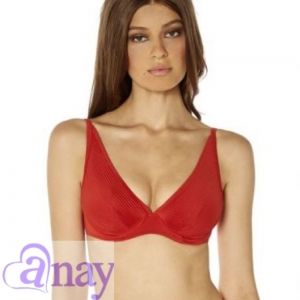 Bikini con aros y fino casco RED POINT