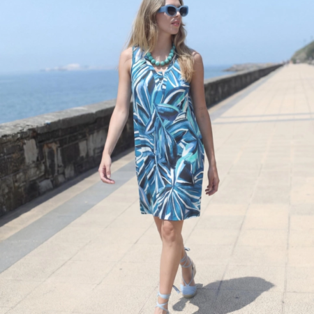 Vestido EGATEX sin mangas azul