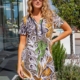 Vestido manga corta MITJANS escote pico