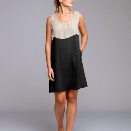 Vestido EGATEX sin mangas negro