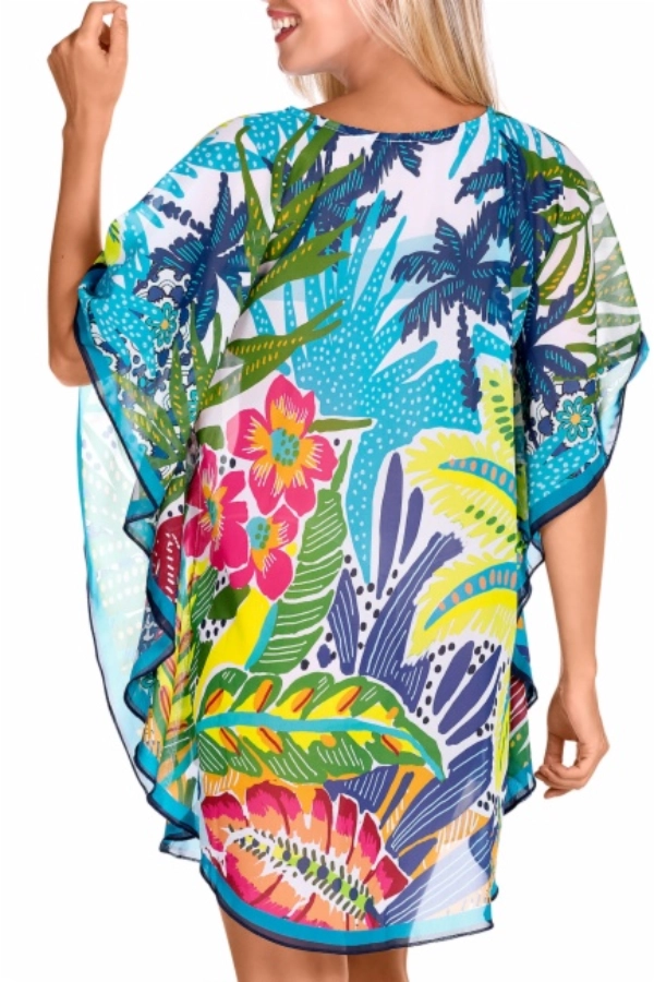 Kaftan DOLORES CORTES estampado tropical