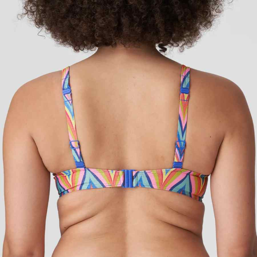 Bikini Primadonna escote pronunciado multicolor zigzag - Imagen 3