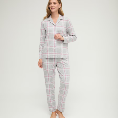 Pijama mujer LOHE abierto cuadros
