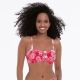 Bikini ROSA FAIA bando con aro estampado rojo