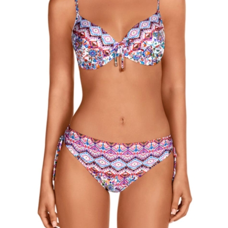 Bikini DOLORES CORTÉS con foam estampado blanco