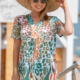 Vestido verano Mitjans manga corta estampado animal