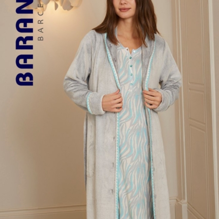 Bata Invierno Mujer Coral Larga Abotonada | BARANDI