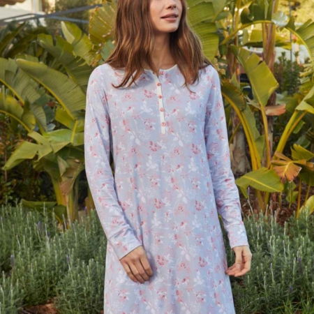 Camisón invierno BARANDI tejido Bambú y algodón- NATUR